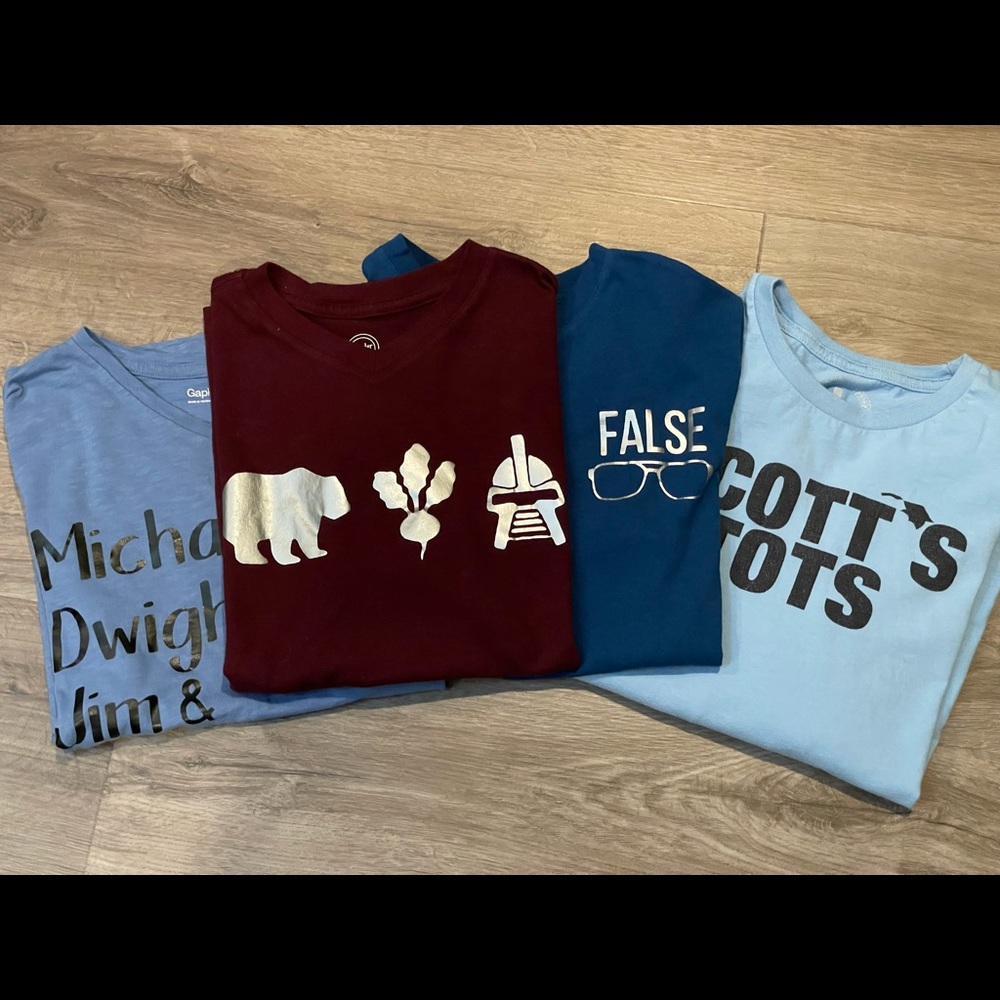 Graphic Tees! Assorted “The Office” themed tees